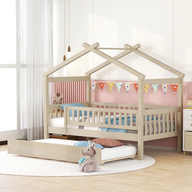Lit cabane simple Twin avec lit gigogne