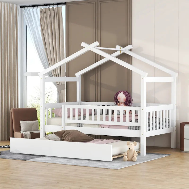 Lit cabane simple Twin avec lit gigogne