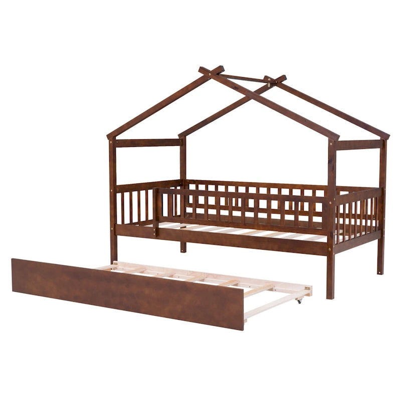Lit cabane simple Twin avec lit gigogne