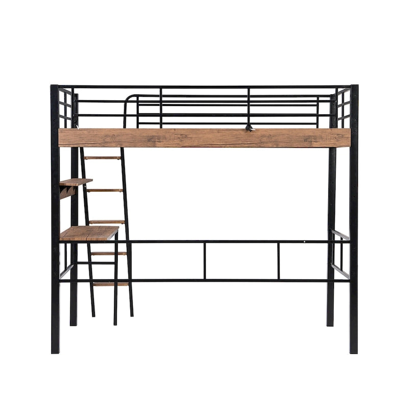 Lit mezzanine une place avec bureau