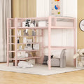 Lit mezzanine multifonctionnel style moderne pour lit une place avec rangement