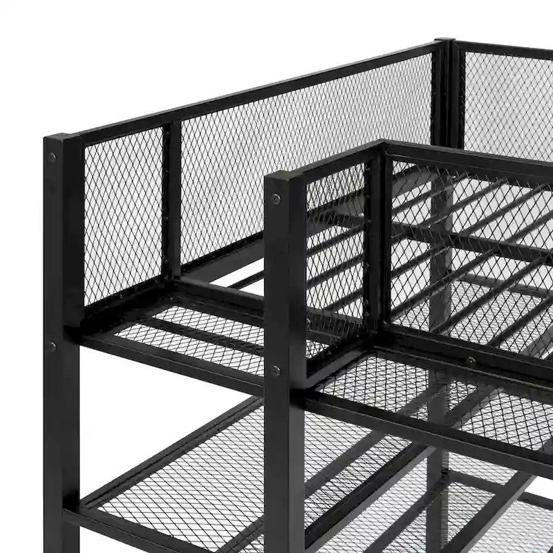Lit mezzanine multifonctionnel style moderne pour lit une place avec rangement